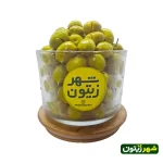 زیتون شکسته باهسته درشت طلایی بسته 900 گرمی